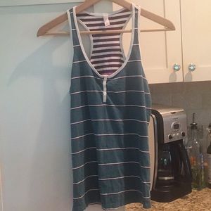 Multicolored stripe racerback tank size medium